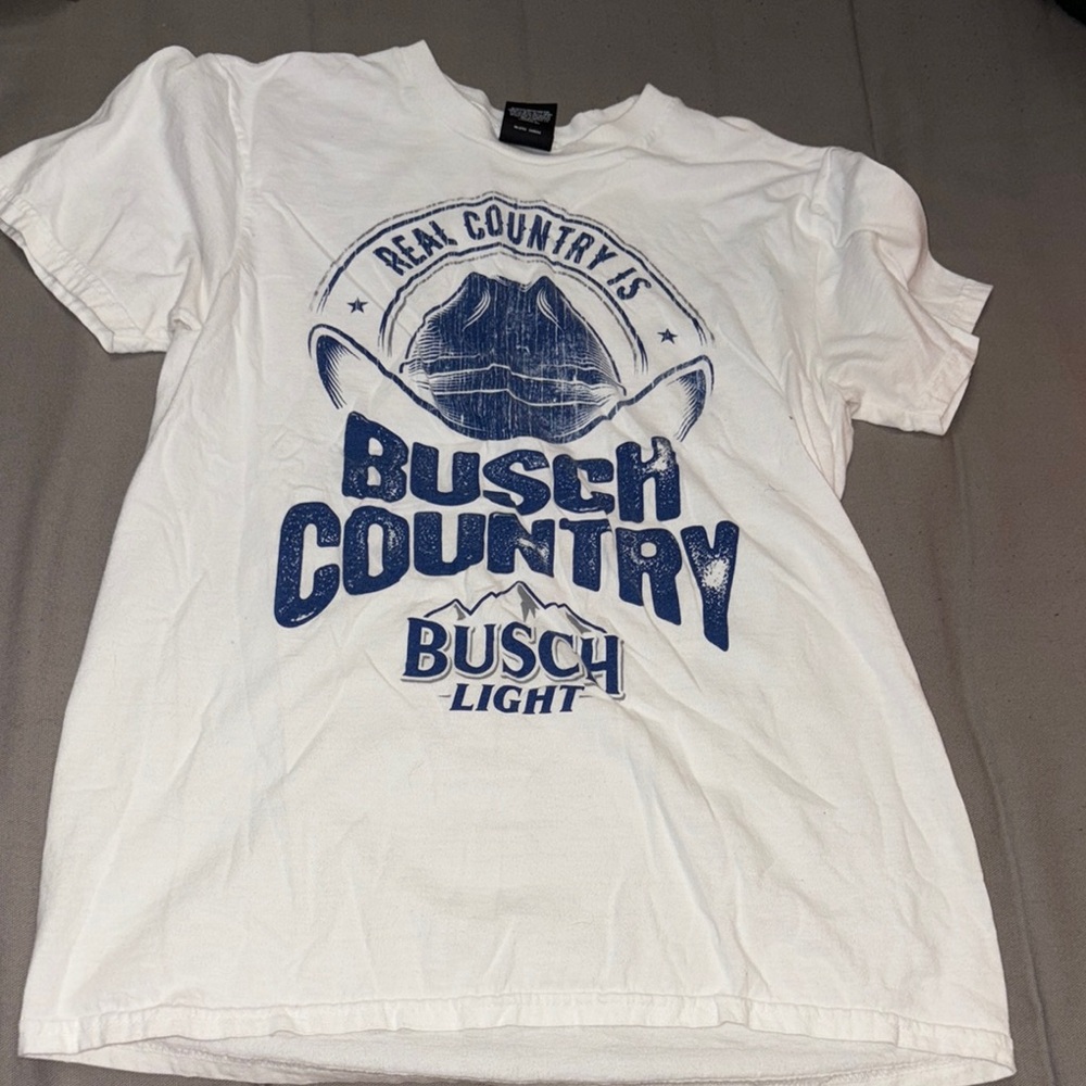 Busch Light White Cotton Tee